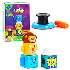 Магнітна гра "Hola", Educational Puzzle Game арена цирку, 8 магнітів, 24 види складання гри, в кор. (E7981)