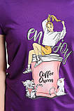Футболка жіноча фіолетового кольору 154044L, фото 4