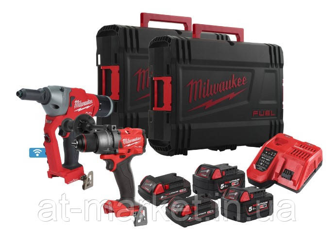 Набір з двох інструментів акумуляторних безщіткових M18 FPP2G3-524XEU FUEL MILWAUKEE, фото 1