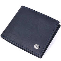 Чоловічий гаманець ST Leather 18303 (ST159) шкіряний Синій гаманець гаманець для чоловіків