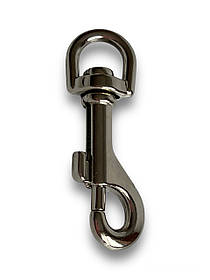 Карабін для повідця собаки нікелевий №1, довжина 53 мм