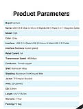 Кабель Vention Магнітний зарядний кабель 5A без конектора Швидка зарядка 1 м Чорний CQTHF, фото 9