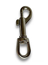 Карабін для повідця собаки нікелевий №18, довжина 85 мм, фото 3