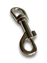 Карабін для повідця собаки нікелевий №18, довжина 85 мм, фото 2