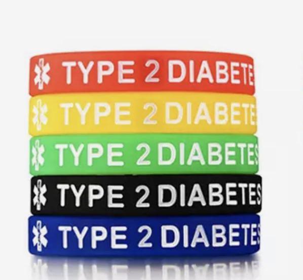 Силіконовий ID-браслет TYPE 1 DIABETIC для дорослих