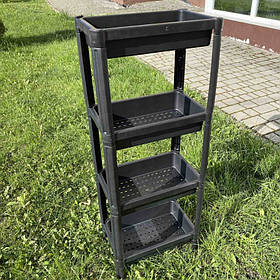 Полиця підлогова у ванну кімнату на ніжках 4 яруси Sev Plastik SP317