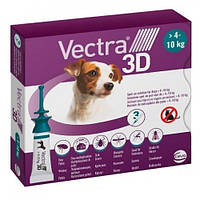 Вектра 3D Vectra 3D Ceva капли от блох, клещей, комаров для собак весом от 4 до 10 кг, 3 пипетки