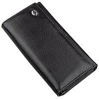 Женский кошелек с визитницей ST Leather 18881 Черный стильный кошелек бумажник для женщин