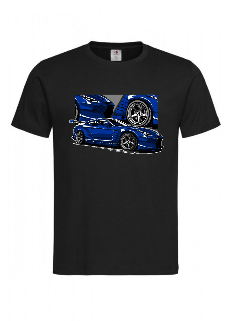 Футболка з принтом BLUE GT-R