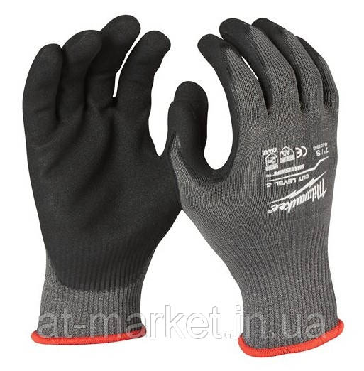 Рукавиці робочі MILWAUKEE, з опором порізам 5/E рівня, розмір 8/M, фото 1