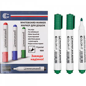 Маркер для дошки Color-it Зелений 9004-Green 1 шт, Toyman