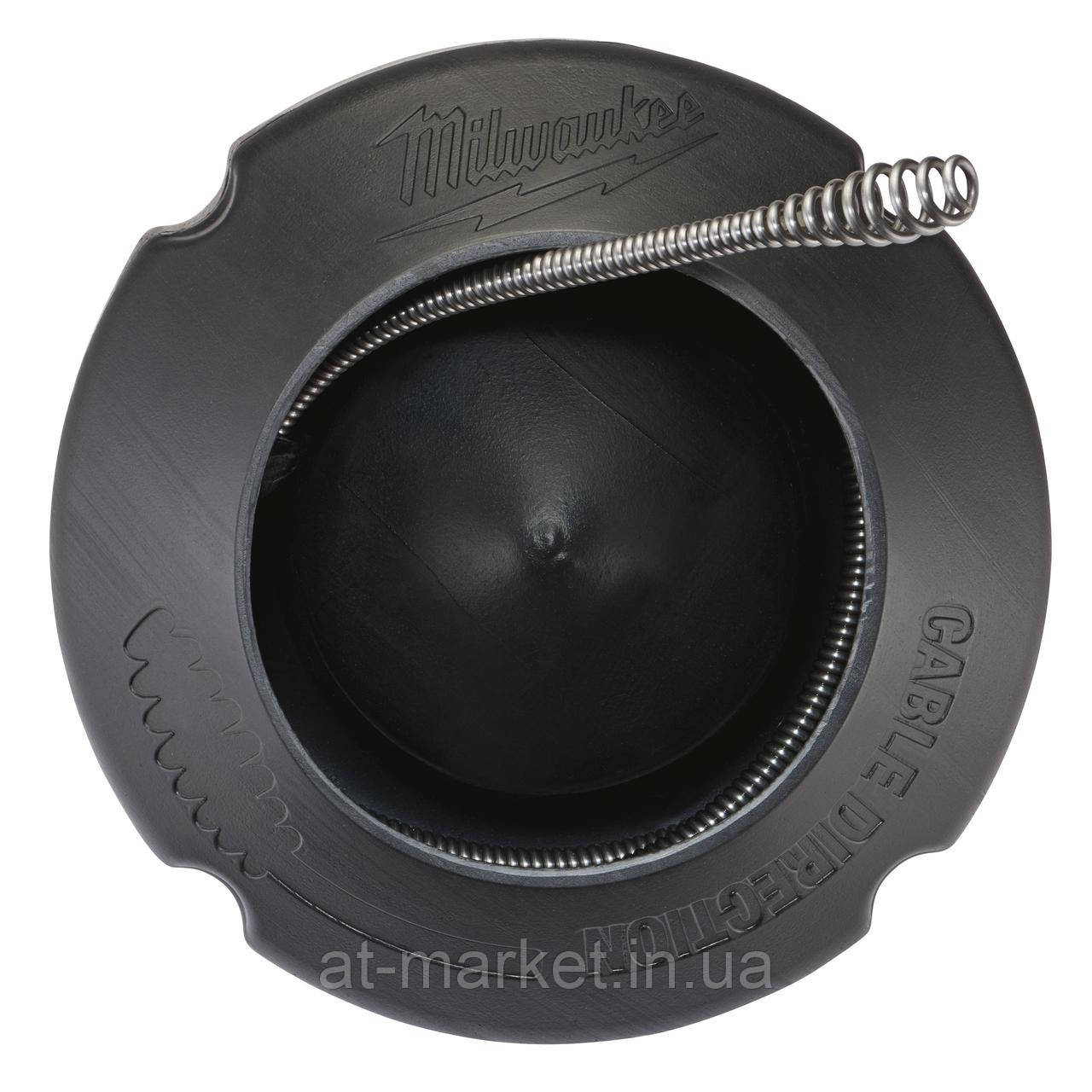 Тросик для прочистої машини 6 мм x 7.6м spiral, bulb auger + барабан