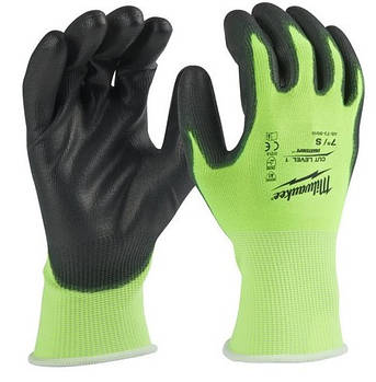 Рукавиці сигнальні з рівнем опору порізам 1, розмір 9/L