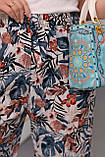 Штани літні жіночі з тканини штапель розмір 42-48 155129L, фото 4