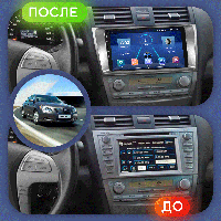 Al Штатная магнитола для Toyota Camry VI (XV40) 2006-2009 экран 9" 6/128Gb 4G Wi-Fi GPS Top Android