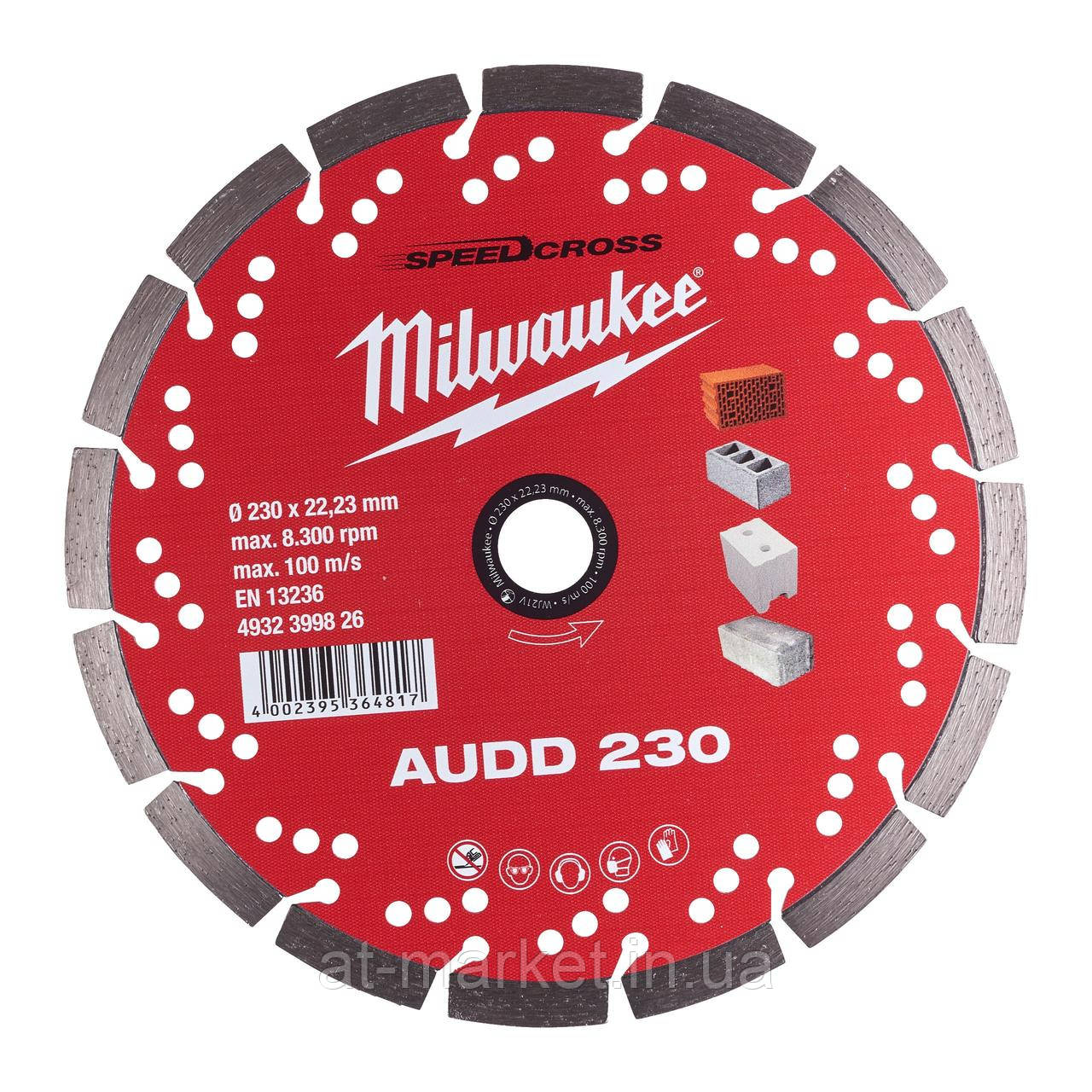 Алмазний диск AUDD 230 Milwaukee (1 шт.)