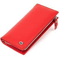 Универсальный женский кошелек-клатч ST Leather 19372 Красный стильный кошелек бумажник для женщин