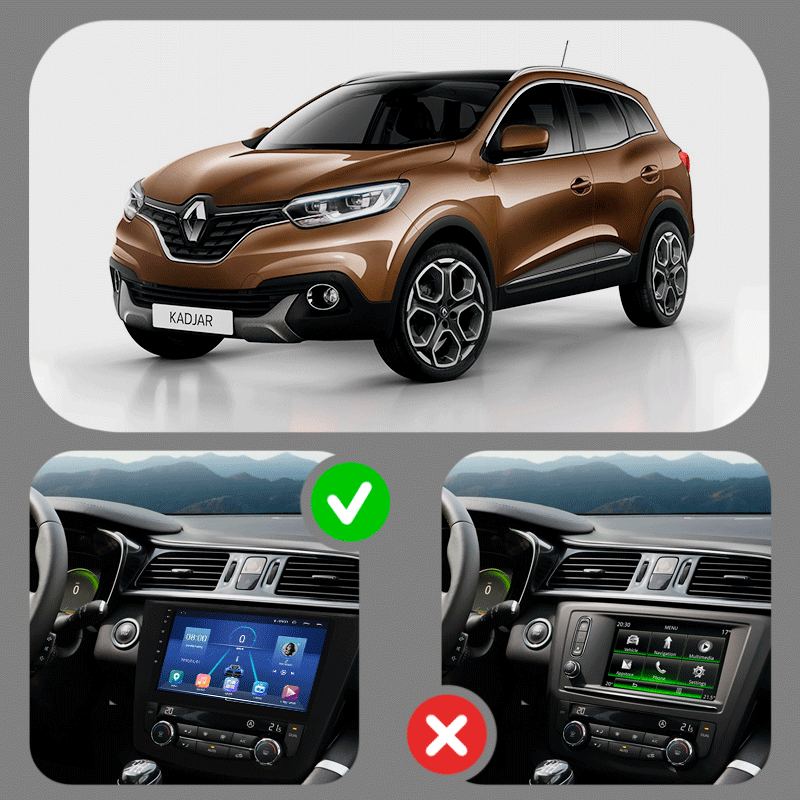 Al Штатна магнітола в машину для Renault Kadjar I 2015-2018 екран 9" 6/128Gb 4G Wi-Fi GPS Top, фото 1