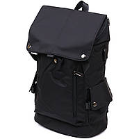 Мужской рюкзак из текстиля Vintage 20492 Черный практичный текстильный рюкзак
