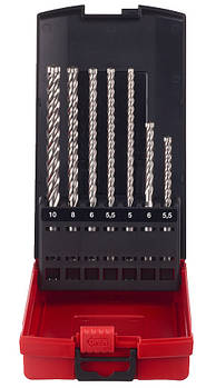Набір бурів MX4 SDS+ (5.5 / 6 x 115 мм, 5 / 5.5 / 6 / 8 / 10 x 165 мм) (1 шт.)