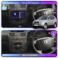 Al Штатная магнитола для SsangYong Rexton II 2006-2012 экран 9" 4/32Gb 4G Wi-Fi GPS Top Android