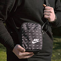Барсетка сумка чорна Nike чоловіча тканинна через плече Сумка барсетка месенджер чоловічий Найк