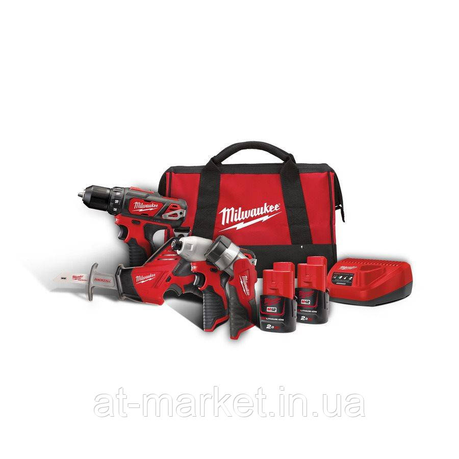 Набір інструментів M12 ВPP4A-202B MILWAUKEE 4933441240