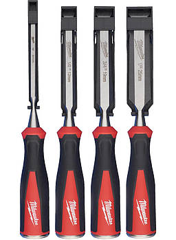 Набір пласких стамесок 6, 12, 19, 25 мм - 4 шт.