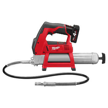 Шприць для змазки MILWAUKEE M12 GG-401B (Li-Ion 4Ач) 4933441675 (+ заряд. пристрій, 1 акум., в сумці для інструментів)