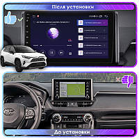 Al Штатная магнитола для Toyota RAV4 V (XA50) 2018-н.в. экран 10" 4/64Gb CarPlay 4G Wi-Fi GPS Prime Android