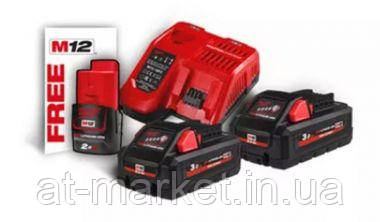 Енергокомплект акумуляторний Li-Ion MILWAUKEE, M18 HNRG-302 (+заряд.пристрій, 2 акум. M18 HB3(3Аг),