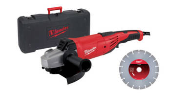 Кутова шліфувальня машина MILWAUKEE 230 мм AG22-230DMS-DSET (+ захисний кожух, бокова рукоятка, фланець, фланцева гайка, кабель,
