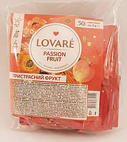 Чай у пакетиках чорний Ловаре Lovare Passion Fruit 50 шт по 2 г у конверті