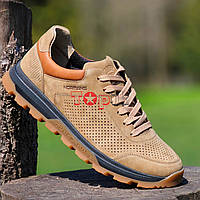 Тільки 43р! Кросівки тактичні шкіряні чоловічі койот літні зсу Кроссовки тактические кожаные мужские койот летние (2096ТАКТ)