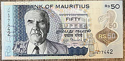 Банкнота Маврикій 50 рупій 2013 р. UNC