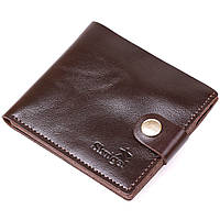 Шкіряне чоловіче портмоне Shvigel 16443 Коричневий гаманець для чоловіків