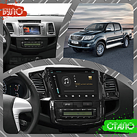 Al Штатная магнитола для Toyota Hilux VII Рестайлинг 2011-2015 экран 9" 6/128Gb 4G Wi-Fi GPS Top Android