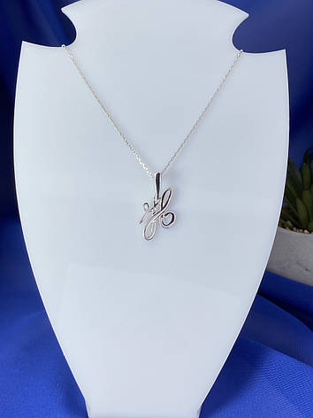 Срібний кулон з ланцюжком "Н" DARIY Н кул, фото 1