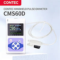 Пульсоксиметр Contec CMS 60D з виносним датчиком для дорослих і можливістю під'єднання до комп'ютера