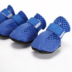 Літнє взуття для котів Pet Style "Сіточка" Сині 2