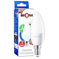 Світлодіодна  лампа Biom BT-570 E14 4500К C37 7W матова
