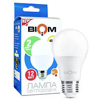 Світлодіодна  лампа Biom BT-512 E27 4500К A60 12W матова