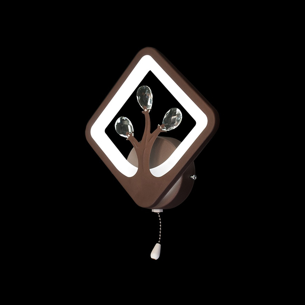 Світлодіодне бра 12 Вт на три режими коричневий каркас D-9268/1 CF LED dimmer, фото 1