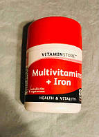 VitaminStore Multivitamins + Iron (мультивитамин и железо). 80 таблеток Orig