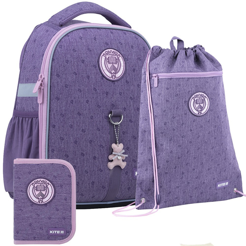 Рюкзак + Пенал + Сумка для взуття Kite College Line girl SET_K22-555S-3