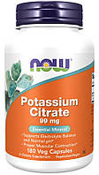 Калий цитрат Now Foods, Potassium Citrate 99 мг, 180 капсул