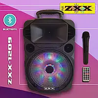Переносная Акустическая Колонка ZXX-1209 100 Вт 12" С Радиомикрофоном | BT/FM/MP3/USB/SD/TF/AUX/MIC/ДУ bs
