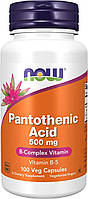 Пантотеновая кислота Now Foods, Pantothenic Acid, 500 мг, 100 капсул