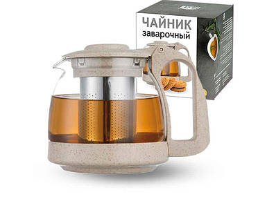 Заварник 700мл еко пластикборосилікатне, зміцнене скло 9161 ТМ SNT FG