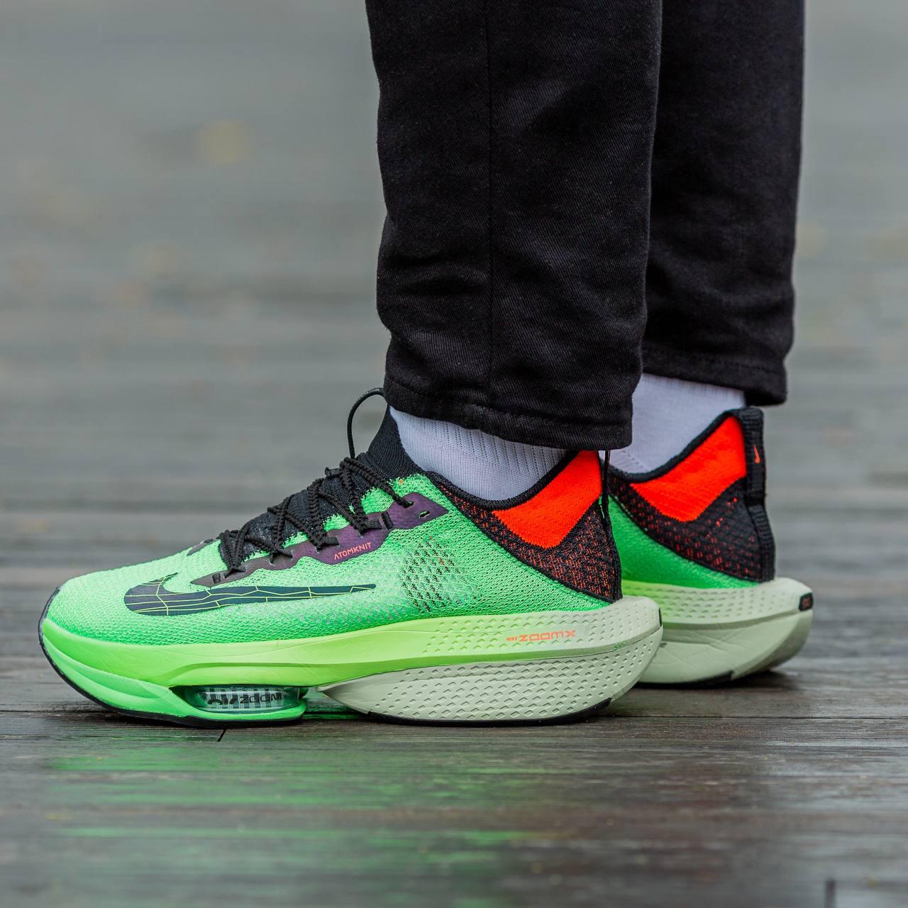 Чоловічі Кросівки Nike Air ZoomX Alphafly Next 2 Green / Найк Аїр ЗумХ Альфафлай Некст 2 Зелені з Чорним
